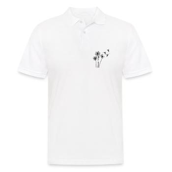 Schmetterlingdesign Pusteblumen Wiese Herzen Feen - Männer Poloshirt - Weiß - Vorne - Kai (181cm)