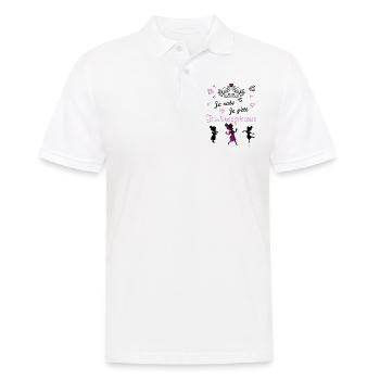 Princesse. Je suis une princesse. - Polo Homme - blanc - Devant - Kai (181cm)