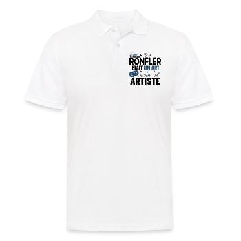 Ronfler Artiste Dormir Cadeau Humour Ronflement - Polo Homme - blanc - Devant - Kai (181cm)