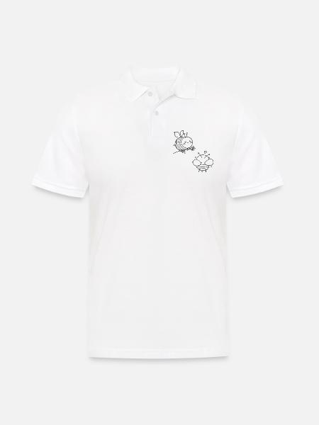 Kinder T-Shirt Ausmalen Biene Design Malen Deko - Männer Poloshirt - Weiß