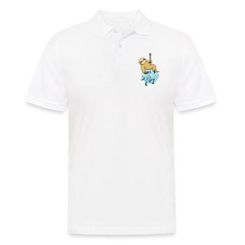 Sloth Disco Party Gift - Men's Polo Shirt - white - Front - Kai (181cm)