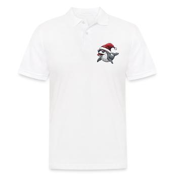 Wal Weihnachten Lustig - Männer Poloshirt - Weiß - Vorne - Kai (181cm)
