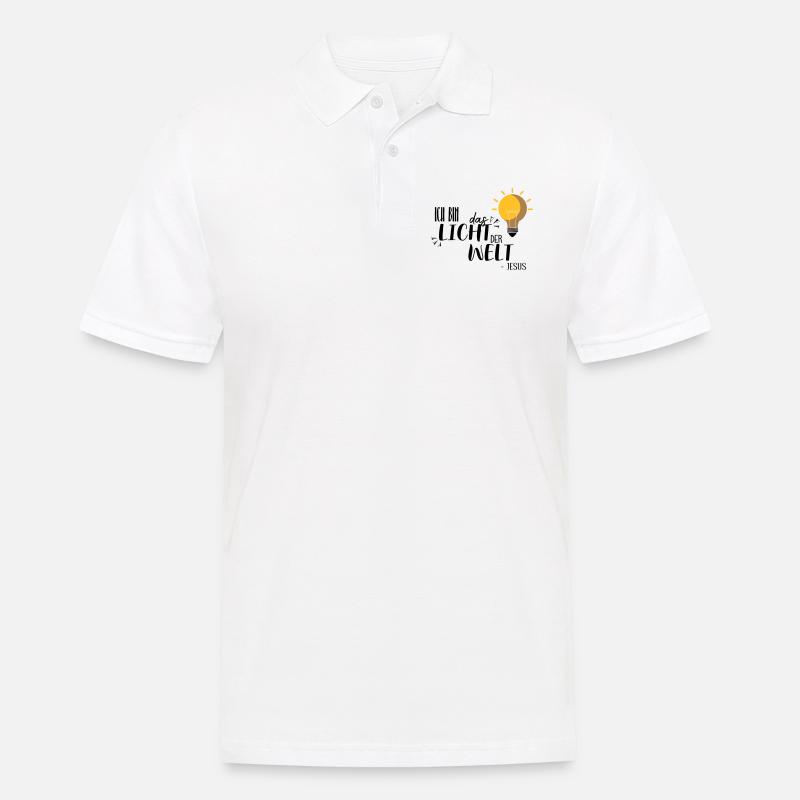 Ich bin das Licht - Männer Poloshirt - Weiß