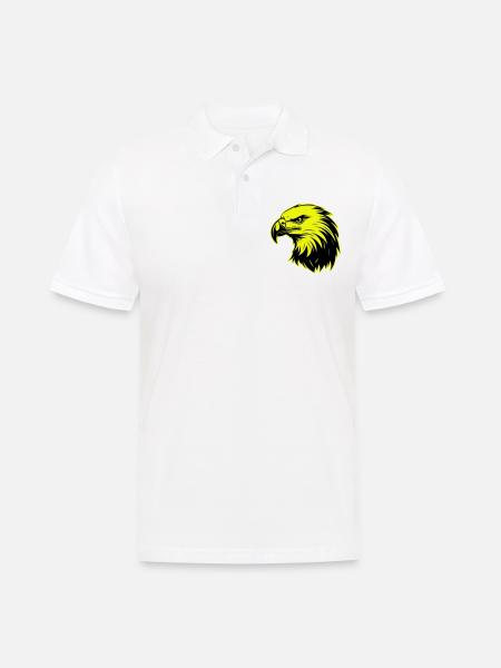 Eagle Head Portrait Icon - Men's Polo Shirt - white