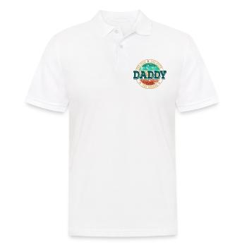 Daddy. The Man. The Myth. The Legend. - Männer Poloshirt - Weiß - Vorne - Kai (181cm)