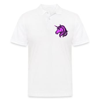Unicorn Head - Men's Polo Shirt - white - Front - Kai (181cm)