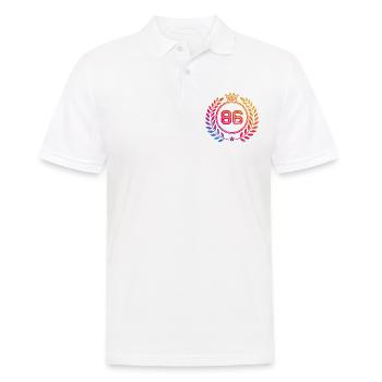 86 Couronne numérique - Polo Homme - blanc - Devant - Kai (181cm)