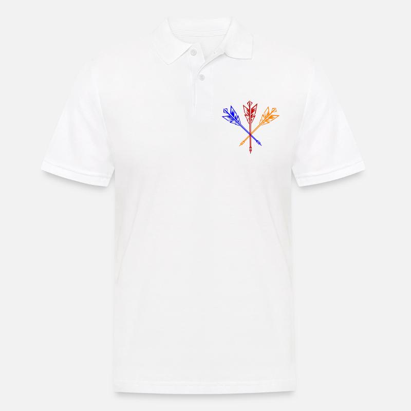 Symbole de fléchettes de fléchettes - Polo Homme - blanc