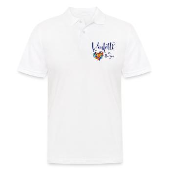 Köln Karneval Alaaf Jeck Party Konfetti Herz - Männer Poloshirt - Weiß - Vorne - Kai (181cm)