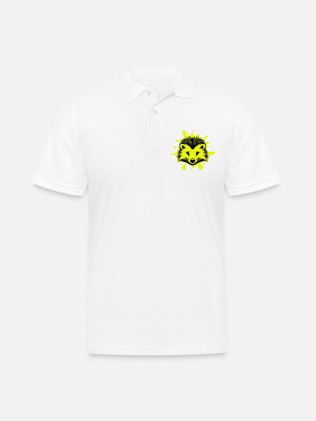 Igel Tier - Männer Poloshirt - Weiß