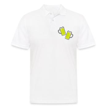 Beer glass beer mug beer - Men's Polo Shirt - white - Front - Kai (181cm)