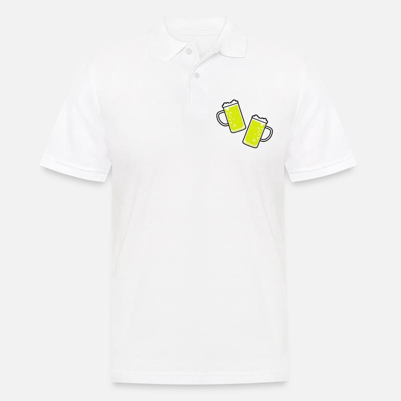 Bierglas Bierkrug Bier - Männer Poloshirt - Weiß