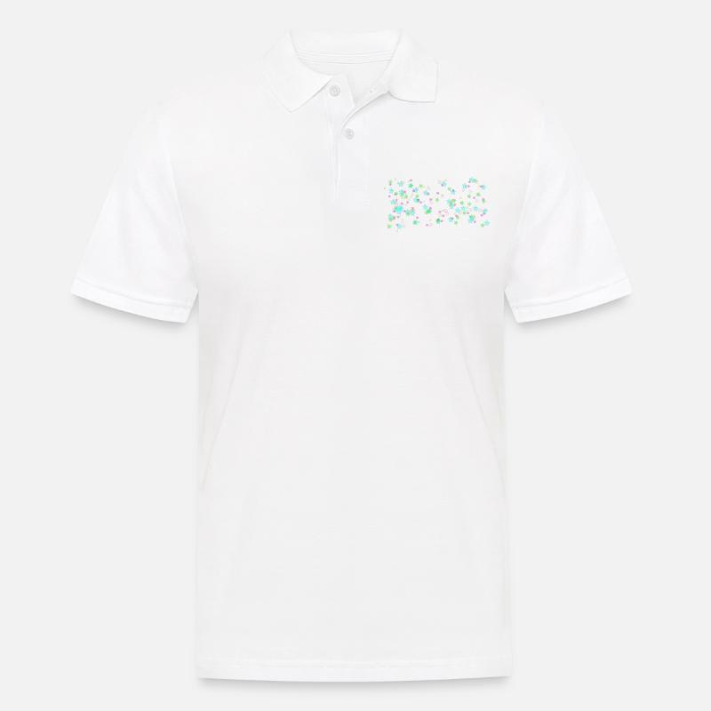 Sterne - Männer Poloshirt - Weiß