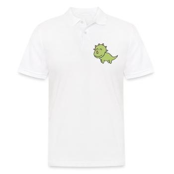 Dinosaur triceratops comic - Men's Polo Shirt - white - Front - Kai (181cm)