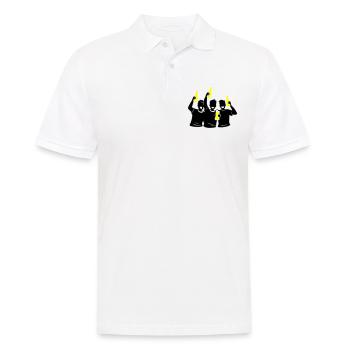Bachelor Groom Team Bachelors - Men's Polo Shirt - white - Front - Kai (181cm)
