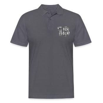 Baloon 18 - Finally 18 years of age, I can do everything! - Men's Polo Shirt - charcoal grey - Front - Nico (186cm)