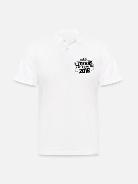 2016 legends born in - Men's Polo Shirt - white