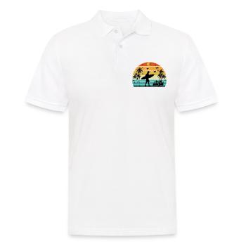 Surf retro sunset - Men's Polo Shirt - white - Front - Kai (181cm)