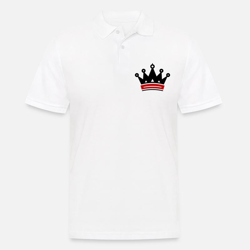 Krone Symbol - Männer Poloshirt - Weiß