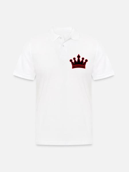 Crown King Symbol - Men's Polo Shirt - white