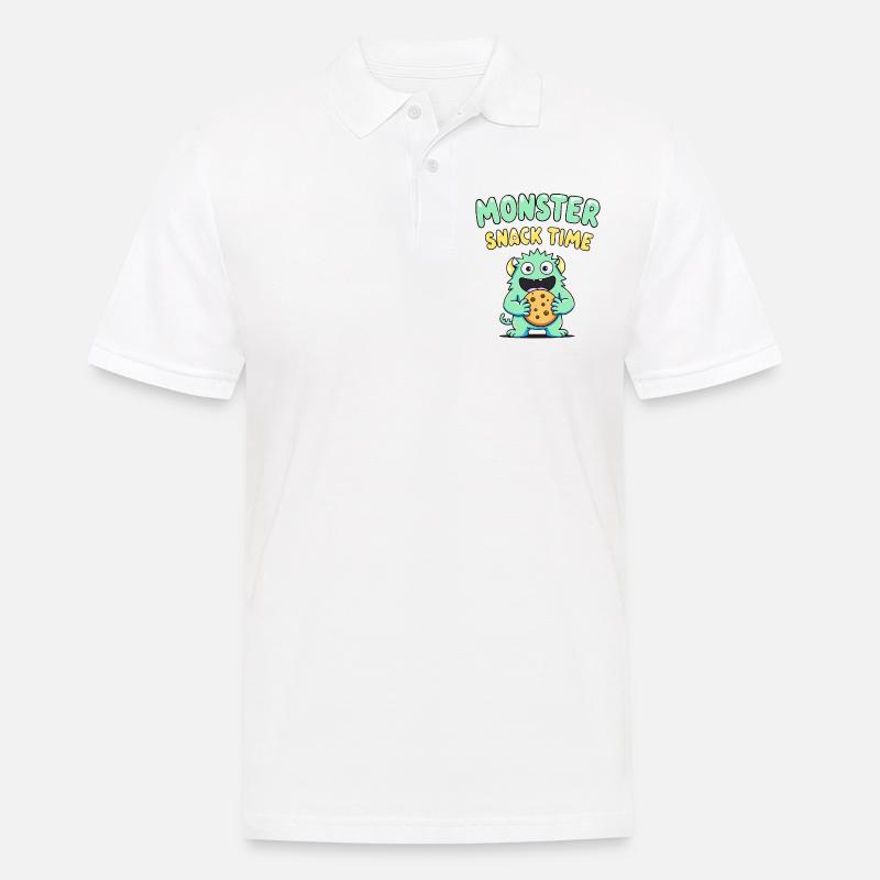 Monster Fun - Männer Poloshirt - Weiß
