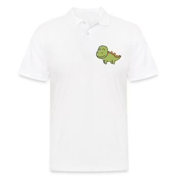 Dinosaurier stegosaurus Comic - Männer Poloshirt - Weiß - Vorne - Kai (181cm)