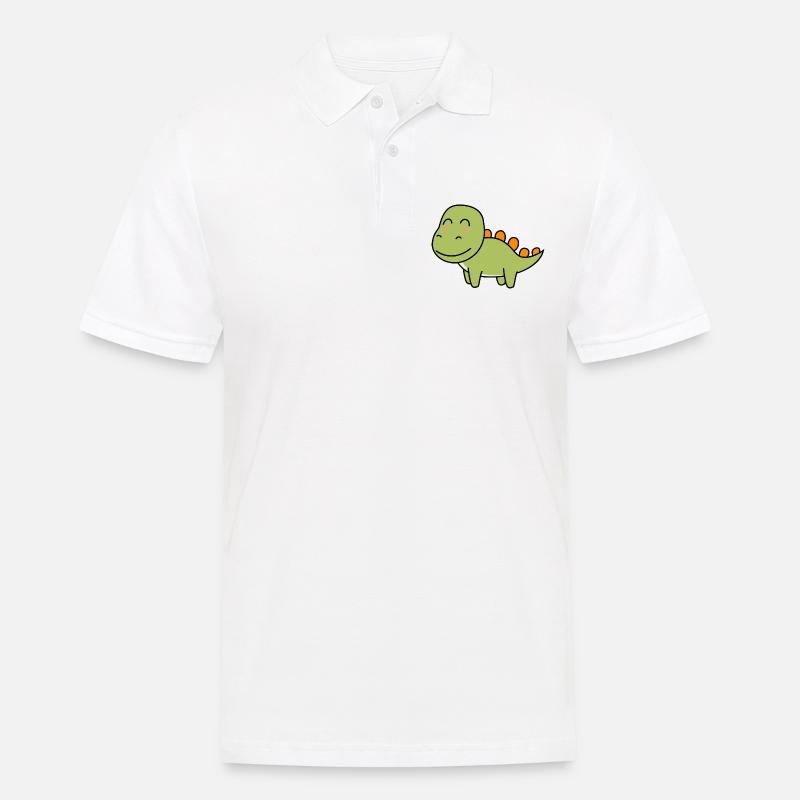 Dinosaurier stegosaurus Comic - Männer Poloshirt - Weiß