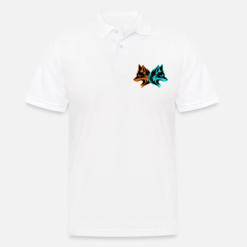 Fuchs Tier - Männer Poloshirt - Weiß