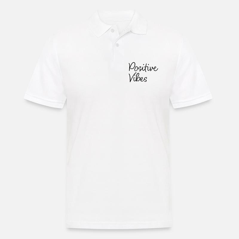 Positive Vibes - Männer Poloshirt - Weiß