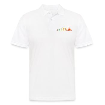 Évolution Motocyclistes - Polo Homme - blanc - Devant - Kai (181cm)