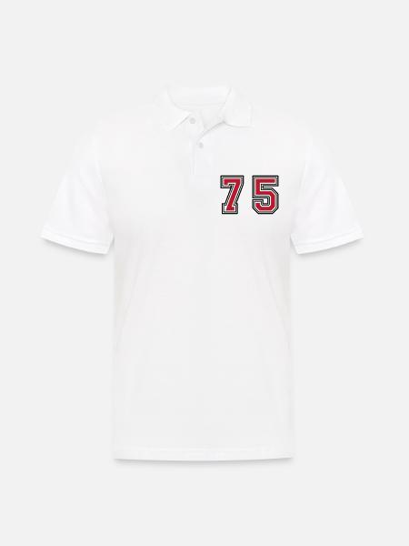 75 Number Symbol - Men's Polo Shirt - white