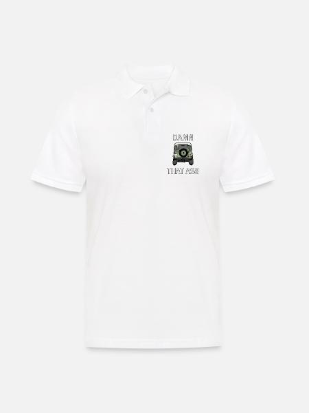 Defender - Verdammt, dass Arsch - Männer Poloshirt - Weiß