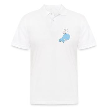 fisch mit herzen - Männer Poloshirt - Weiß - Vorne - Kai (181cm)