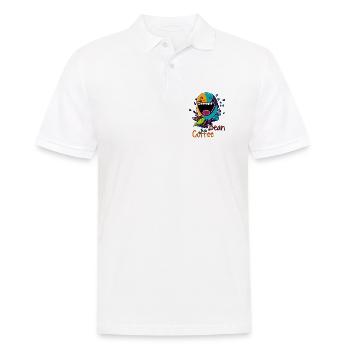 Lachende Kaffeebohne - Männer Poloshirt - Weiß - Vorne - Kai (181cm)