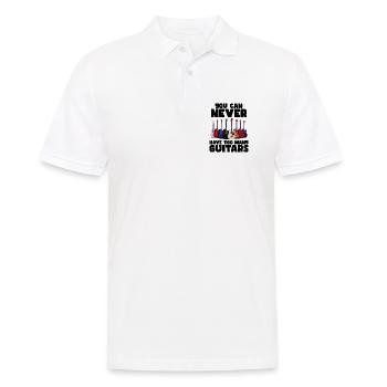 You can never have too many guitars # - Men's Polo Shirt - white - Front - Kai (181cm)