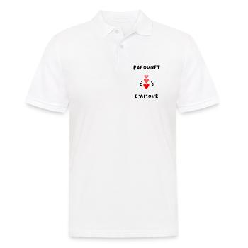 PAPOUNET. DAD. FATHER'S DAY. HAPPY FATHER'S DAY - Men's Polo Shirt - white - Front - Kai (181cm)