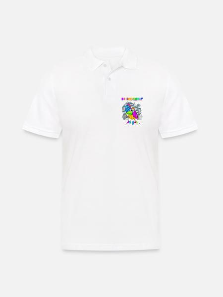 be different - Männer Poloshirt - Weiß