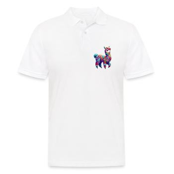 Alpaka - Männer Poloshirt - Weiß - Vorne - Kai (181cm)