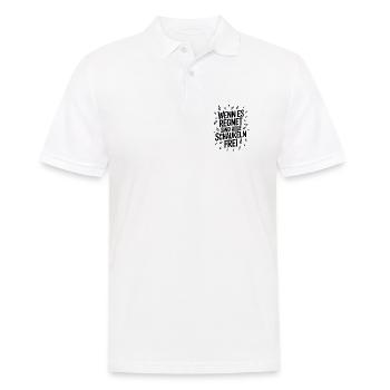 Quand il pleut, toutes les balançoires sont gratuites - Polo Homme - blanc - Devant - Kai (181cm)