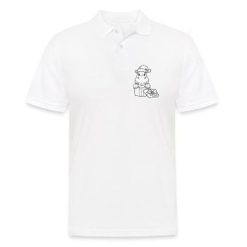 Christmas hippopotamus with gifts - Men's Polo Shirt - white - Front - Kai (181cm)