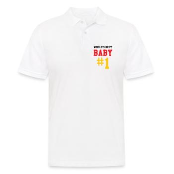 Best Baby - Birth - Child - Men's Polo Shirt - white - Front - Kai (181cm)