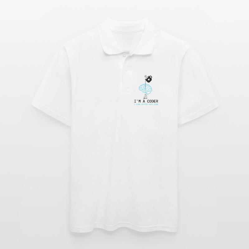 T-shirt Coder : Du café dans le code – Nerdy Programmie Polo Homme