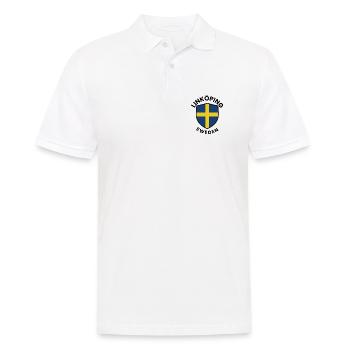 Bouclier de LÄNKÖPING, Suède - Polo Homme - blanc - Devant - Kai (181cm)