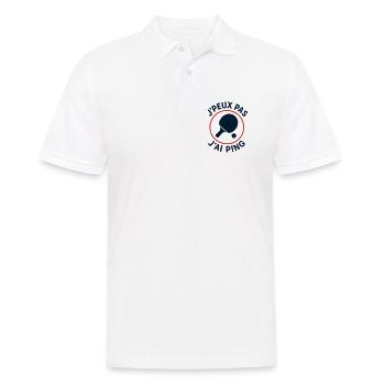 Ich kann nicht, ich ping. - Männer Poloshirt - Weiß - Vorne - Kai (181cm)