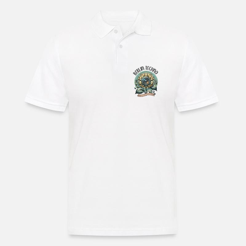 Berlin Techno - Love and Beats - Männer Poloshirt - Weiß