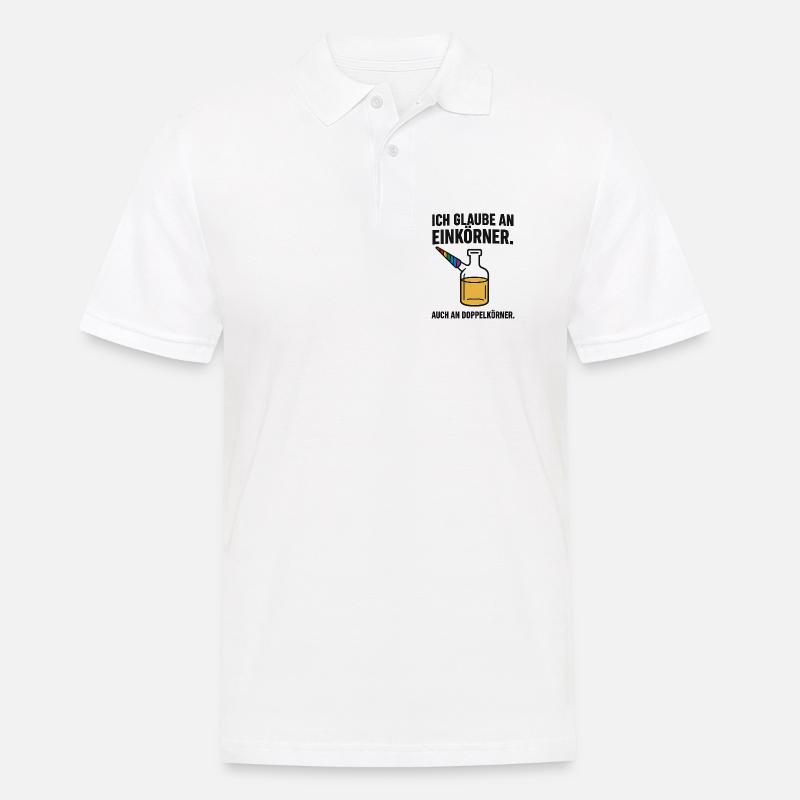 Ich glaube an Einhörner - Männer Poloshirt - Weiß
