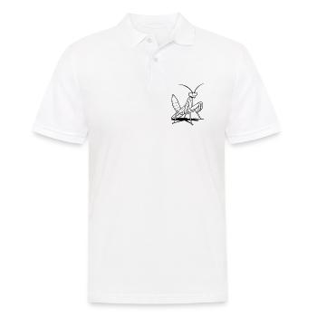 Gottesanbeterin - Männer Poloshirt - Weiß - Vorne - Kai (181cm)