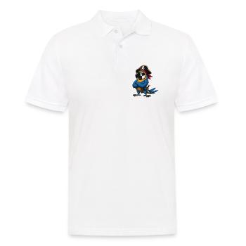 Oiseau pirate avec cache-œil - Polo Homme - blanc - Devant - Kai (181cm)