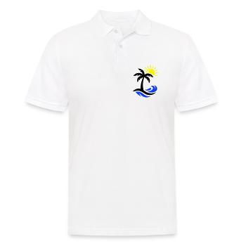 Palme Strand Ozean - Männer Poloshirt - Weiß - Vorne - Kai (181cm)
