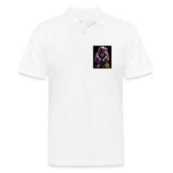 Bunte Weltraumkunst - Männer Poloshirt - Weiß - Vorne - Kai (181cm)